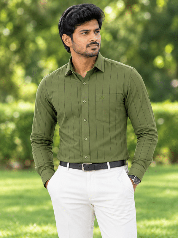Olive Green - Stripes