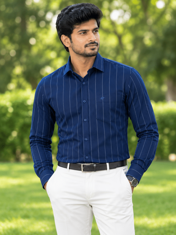 Navy Blue - Stripes
